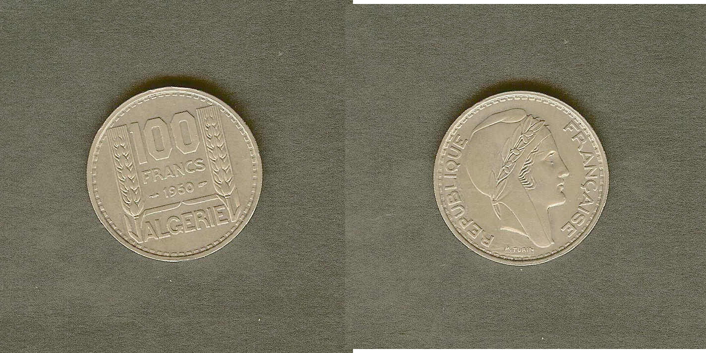 Algeria 100 francs 1950 AU+